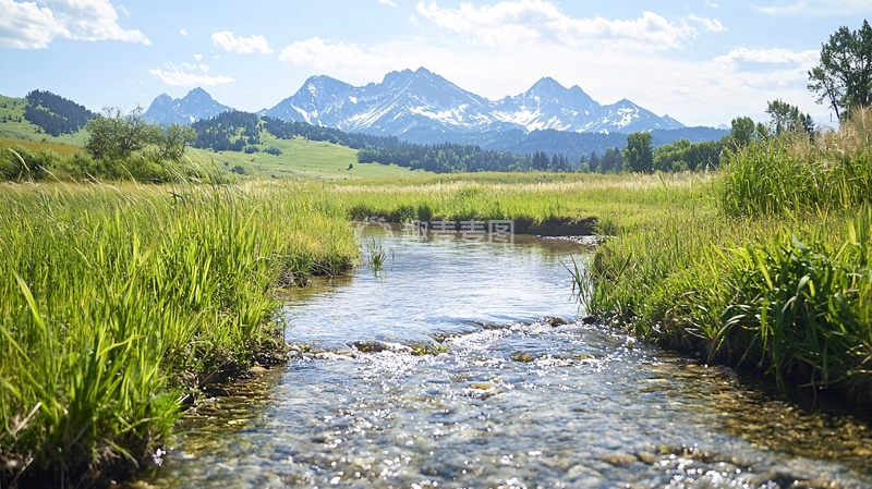 高清大图下载【趣麦麦图】山清水秀的田园风光