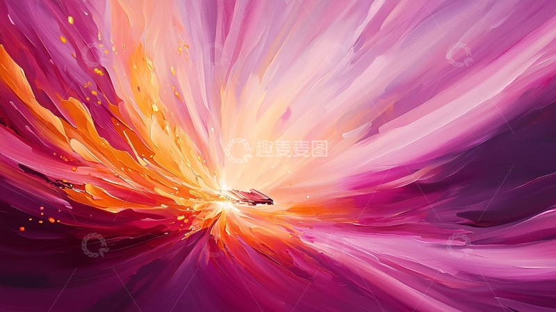 高清大图下载【趣麦麦图】色彩斑斓的抽象爆炸效果
