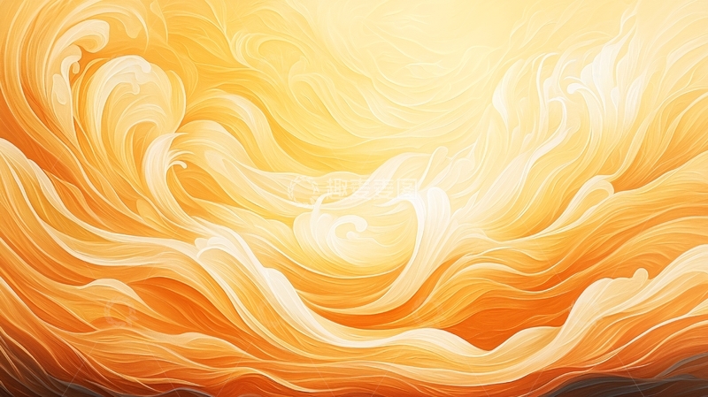 高清大图下载【趣麦麦图】金色波浪抽象艺术背景
