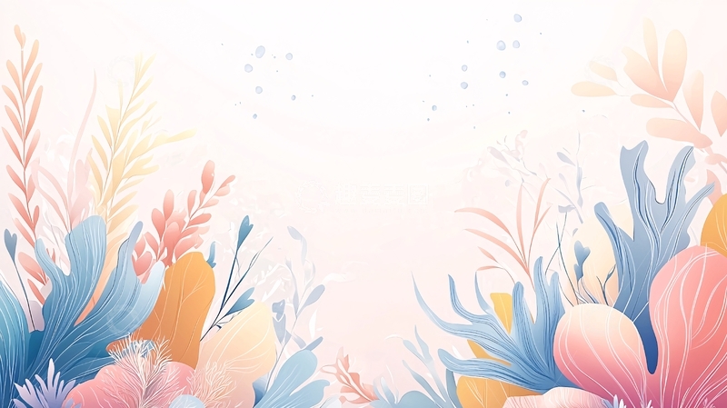 高清大图下载【趣麦麦图】梦幻色彩花草背景