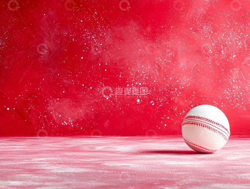 高清大图下载【趣麦麦图】红色背景下的球