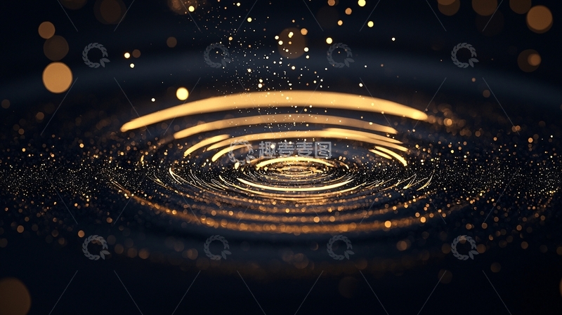 高清大图下载【趣麦麦图】金色涟漪背景素材