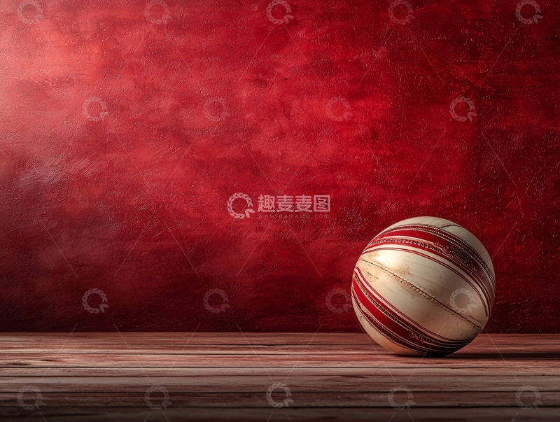 高清大图下载【趣麦麦图】红色背景上的条纹球