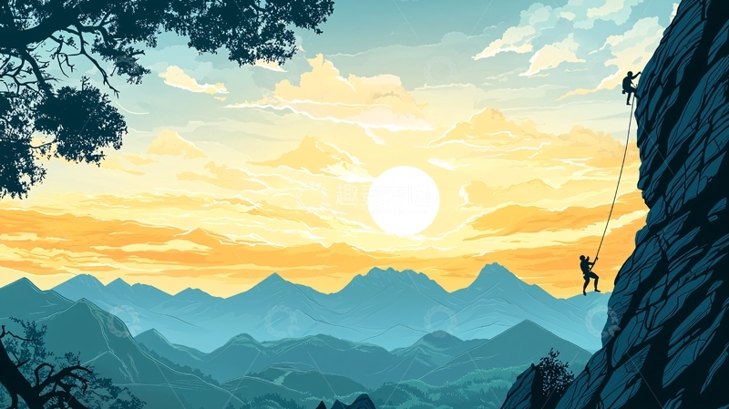 高清大图下载【趣麦麦图】攀登者高清图片