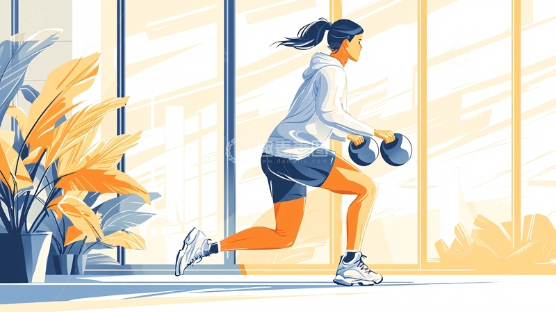 高清大图下载【趣麦麦图】运动女性举重训练