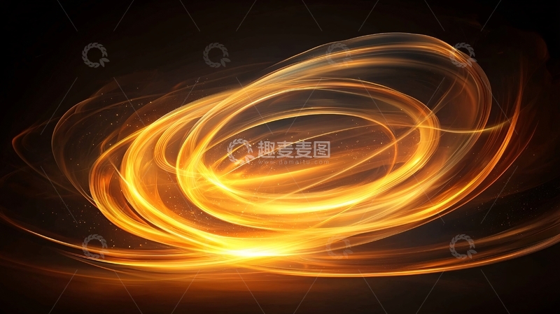 高清大图下载【趣麦麦图】金色光晕旋转抽象背景