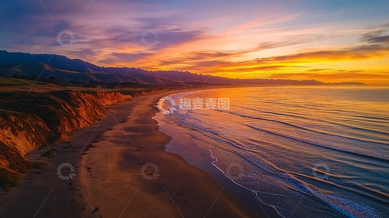 高清大图下载【趣麦麦图】海边日落唯美风景