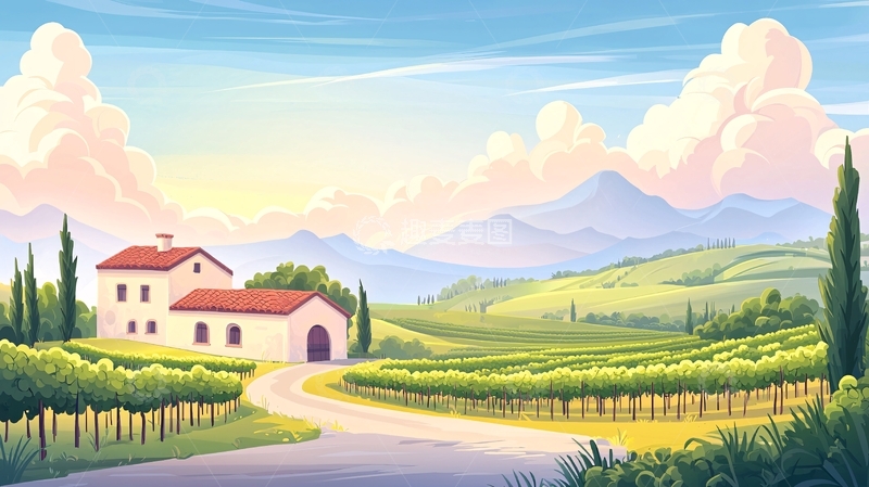 高清大图下载【趣麦麦图】托斯卡纳田园风光