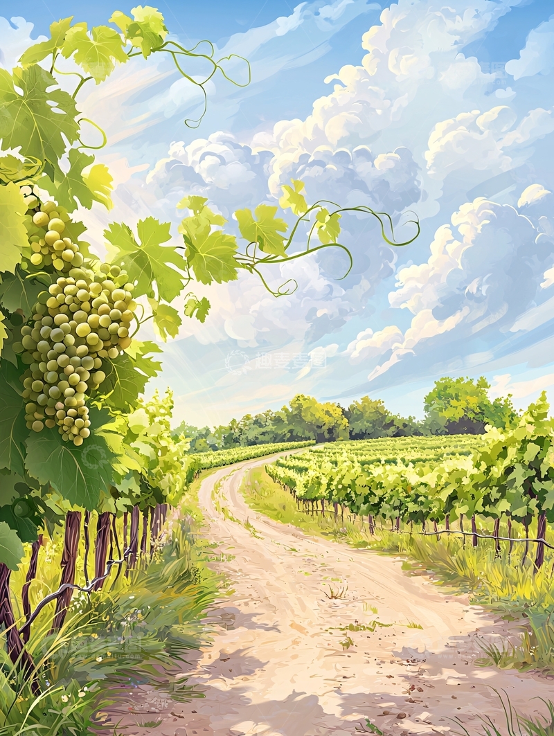 高清大图下载【趣麦麦图】葡萄园风光高清图片