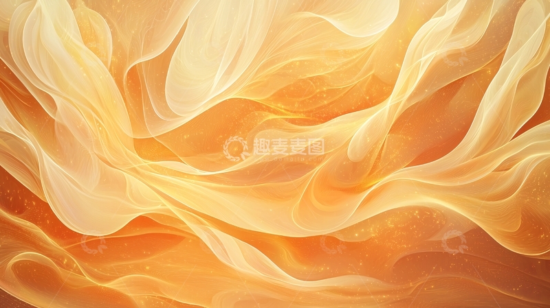 高清大图下载【趣麦麦图】金色波浪抽象艺术背景