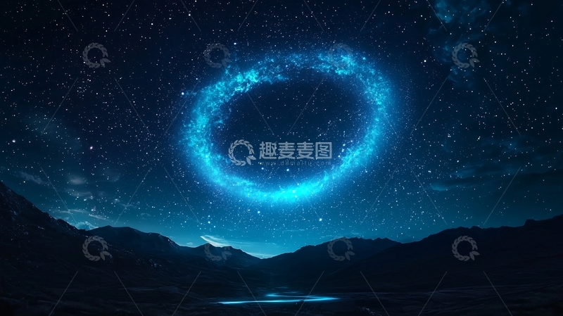 高清大图下载【趣麦麦图】夜空中的神秘光环