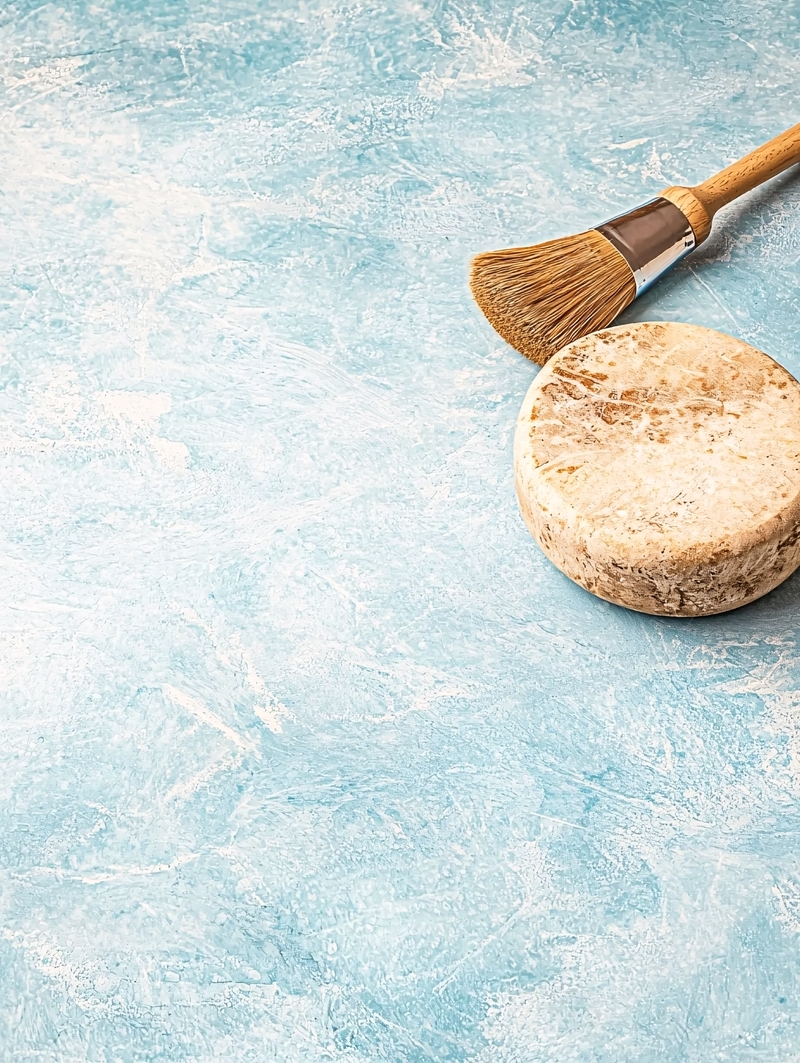 高清大图下载【趣麦麦图】艺术感蓝色背景上的刷子