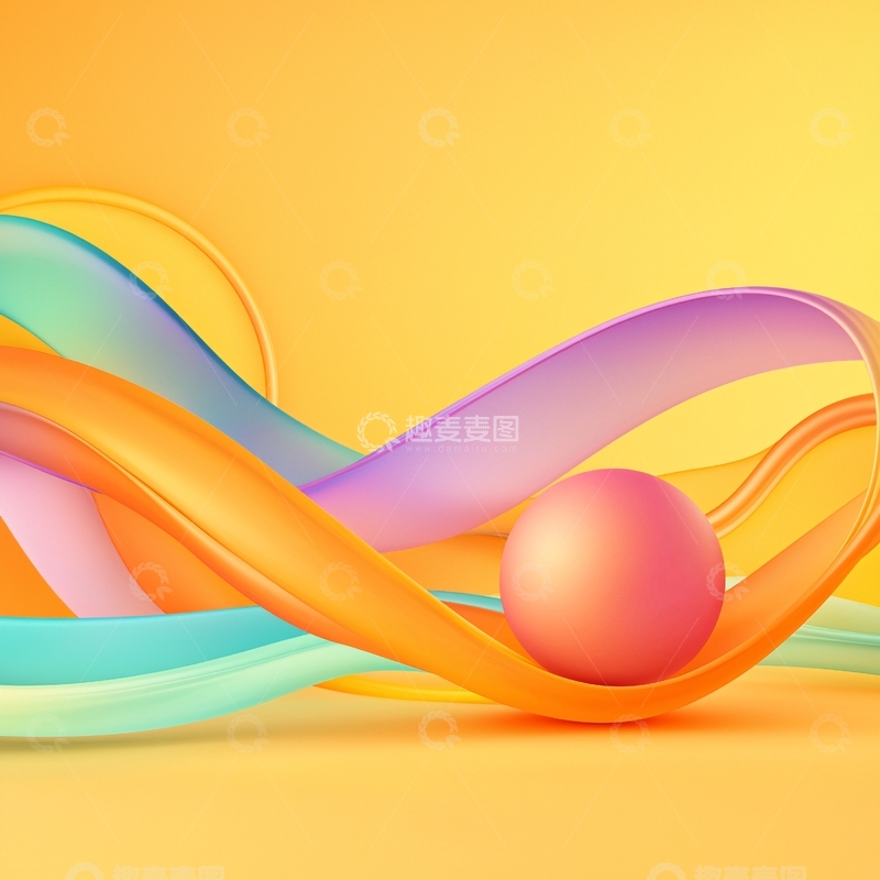 高清大图下载【趣麦麦图】抽象的彩色流体