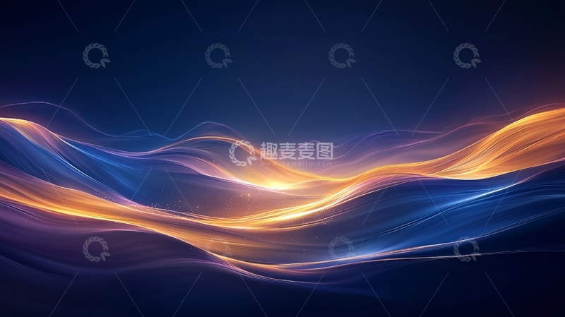 高清大图下载【趣麦麦图】流动的光波抽象背景