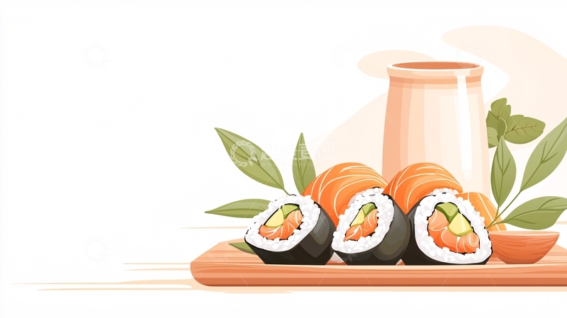 高清大图下载【趣麦麦图】寿司卷和静物摆拍
