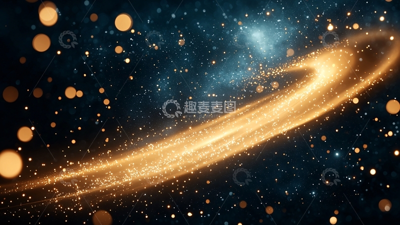 高清大图下载【趣麦麦图】流星雨夜空璀璨星河