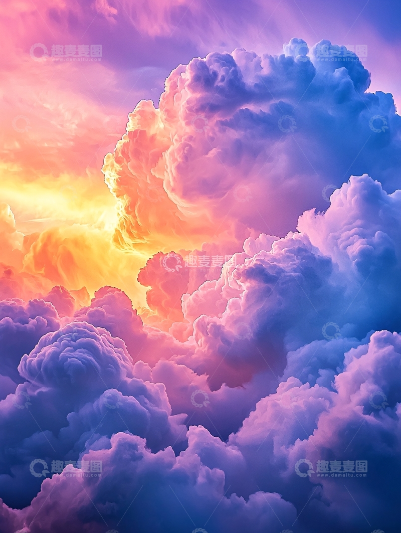 高清大图下载【趣麦麦图】绚丽云彩如梦似幻