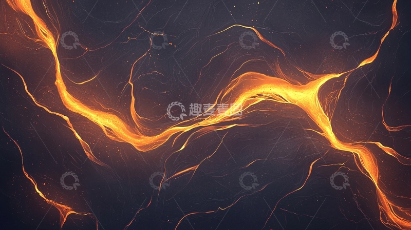 高清大图下载【趣麦麦图】炽热流动的能量线条背景