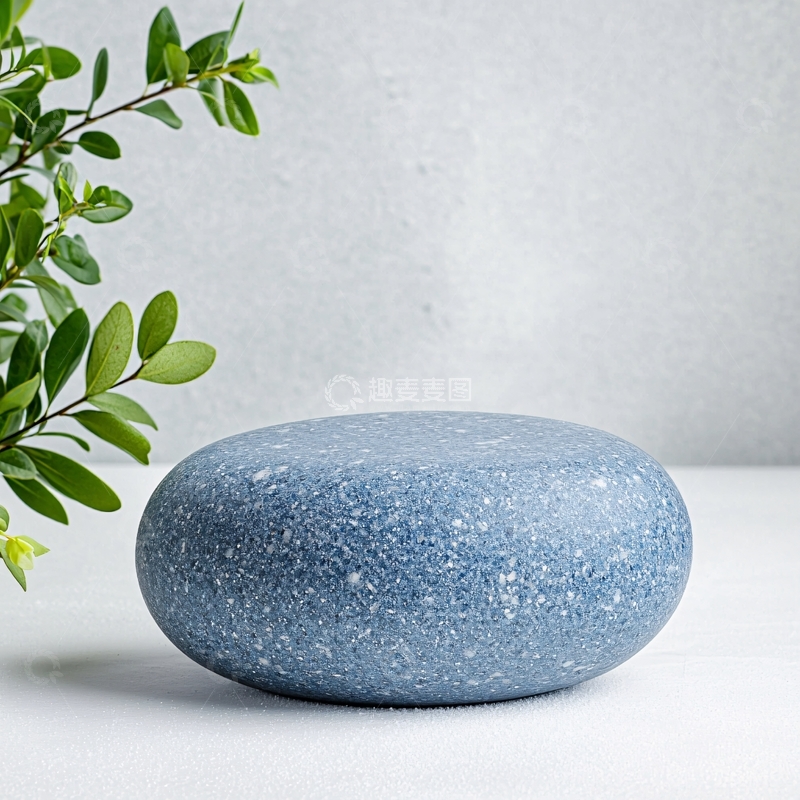 高清大图下载【趣麦麦图】蓝色椭圆形石头