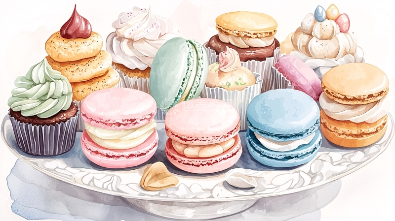 高清大图下载【趣麦麦图】精致甜点摆盘