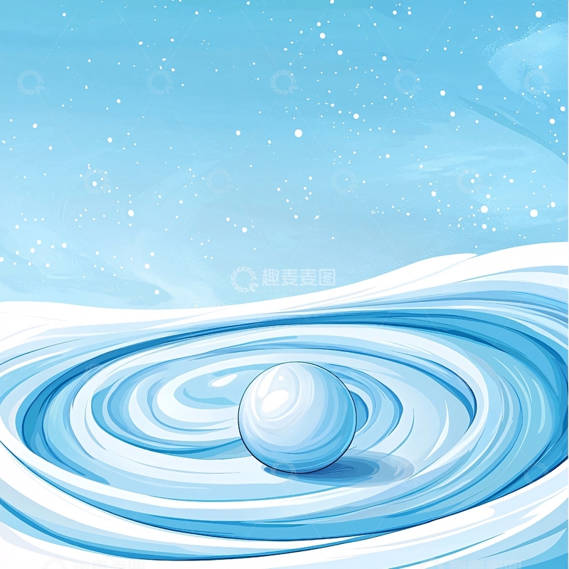 高清大图下载【趣麦麦图】水波荡漾的白色球体