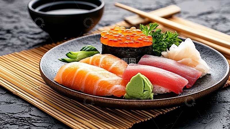 寿司拼盘高清图片