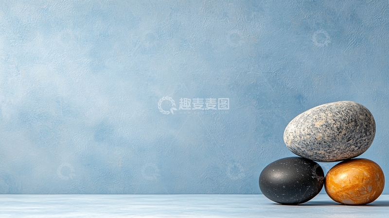 高清大图下载【趣麦麦图】三颗石头堆叠