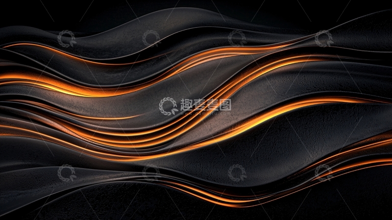 高清大图下载【趣麦麦图】黑色波浪纹理背景素材