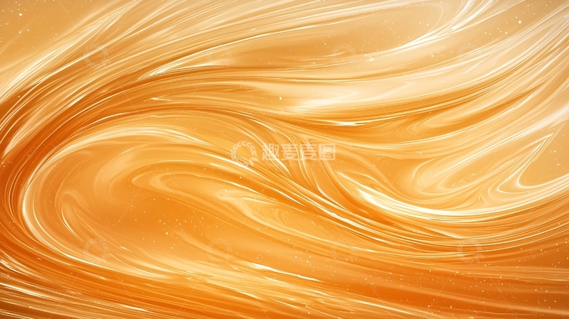 高清大图下载【趣麦麦图】橙色流动线条抽象背景