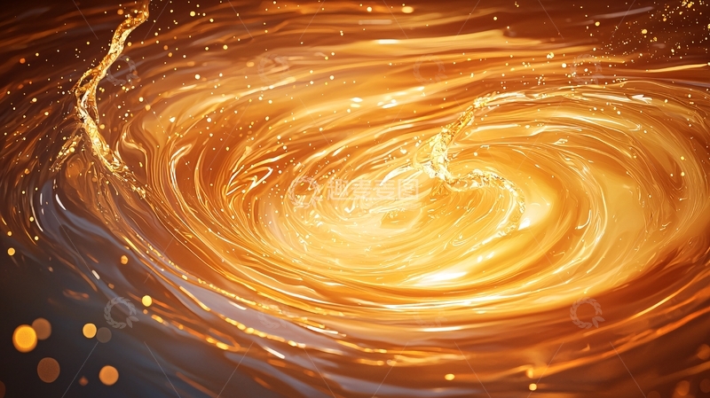 高清大图下载【趣麦麦图】金色漩涡动态流动效果