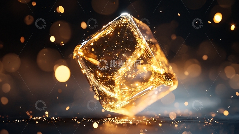 高清大图下载【趣麦麦图】冰块与光效背景