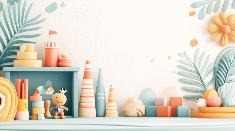 高清大图下载【趣麦麦图】可爱玩具静物背景