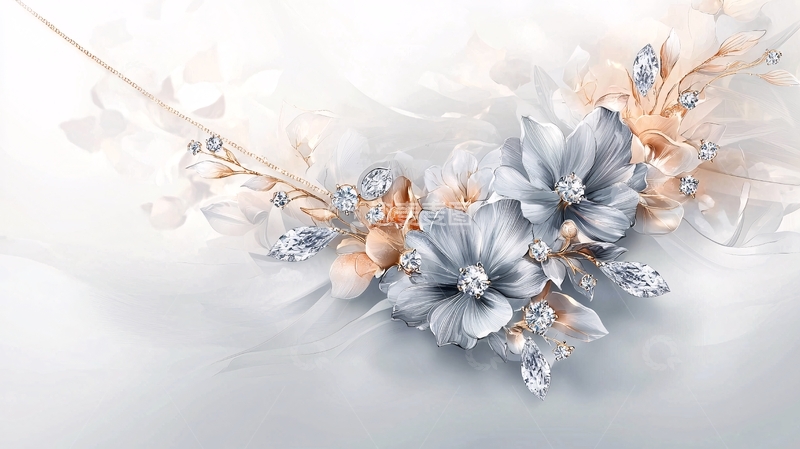 高清大图下载【趣麦麦图】精致淡雅的花朵饰品