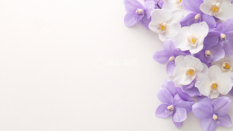 淡紫色白色兰花