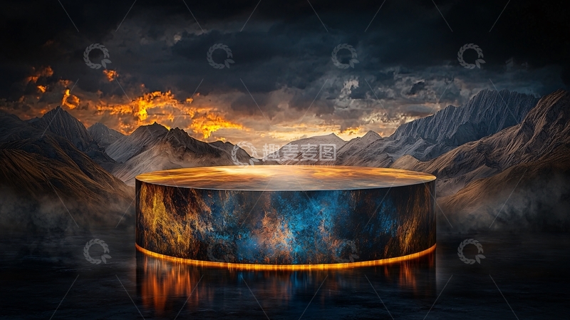 高清大图下载【趣麦麦图】圆形金属舞台