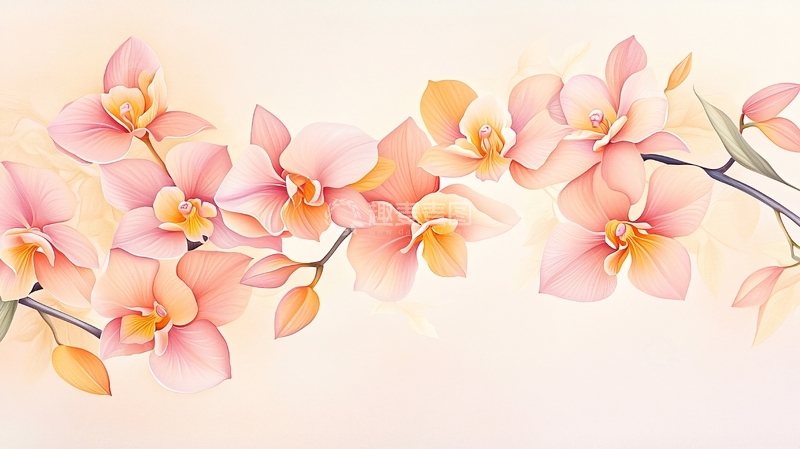 高清大图下载【趣麦麦图】粉色兰花特写