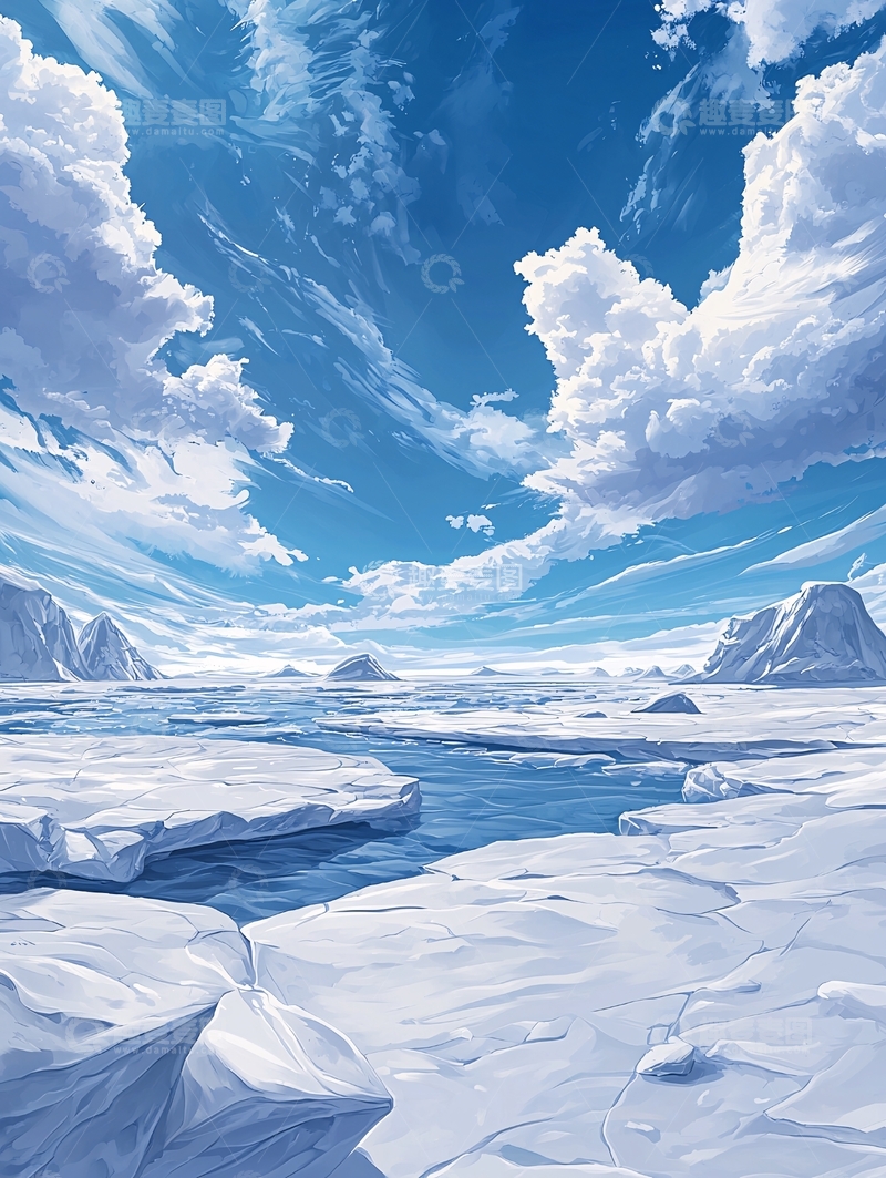 高清大图下载【趣麦麦图】极地冰川高清图片