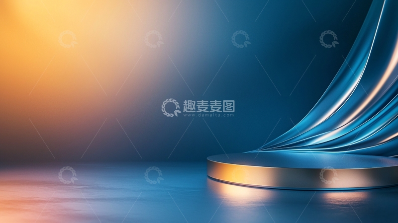 高清大图下载【趣麦麦图】蓝色光线未来科技感背景