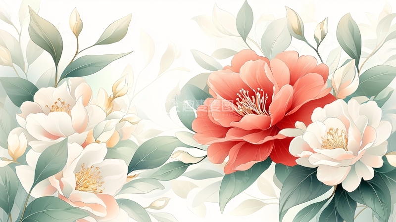 高清大图下载【趣麦麦图】水彩花卉高清图片