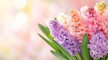 彩色风信子花束