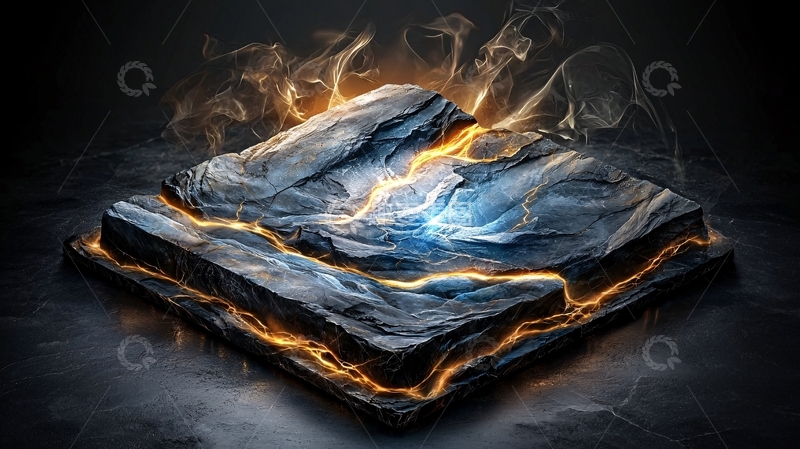 高清大图下载【趣麦麦图】蓝色岩石平台