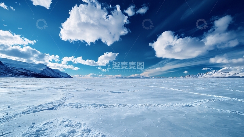 高清大图下载【趣麦麦图】冰雪覆盖的广阔大地