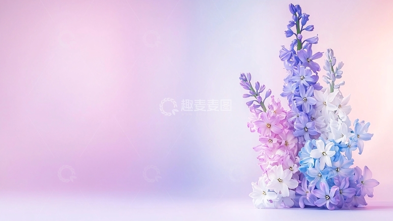 高清大图下载【趣麦麦图】淡紫色花束柔和背景