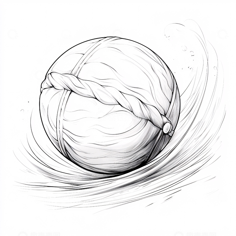 高清大图下载【趣麦麦图】缠绕绳子的球体