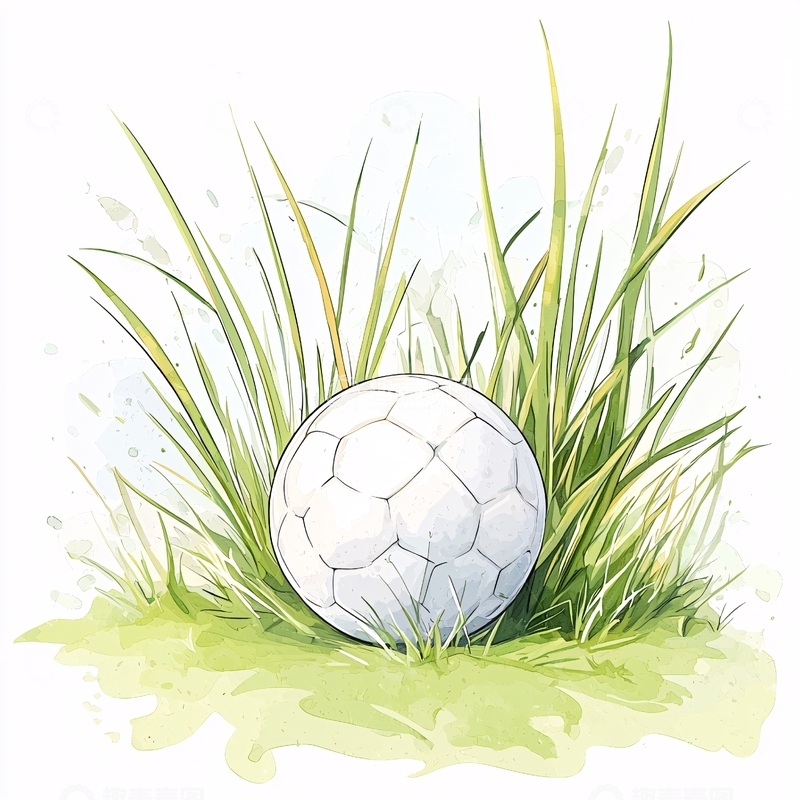 高清大图下载【趣麦麦图】草地上的足球