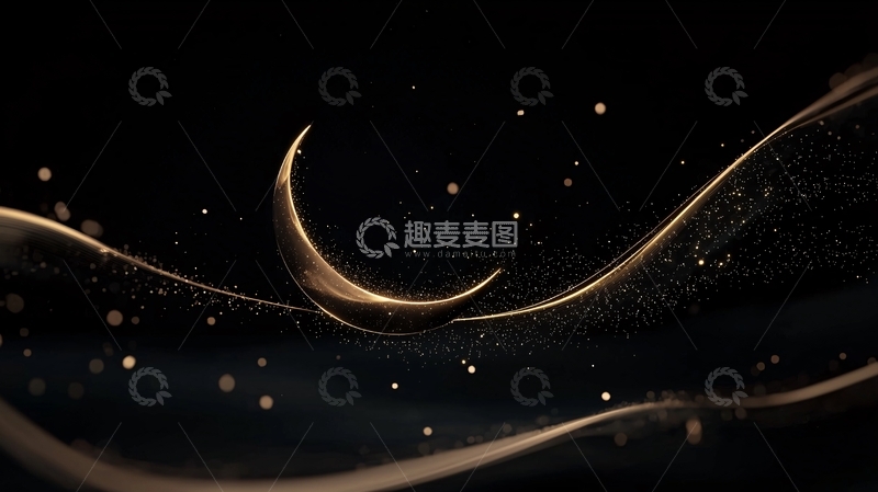 高清大图下载【趣麦麦图】金色星河夜空背景