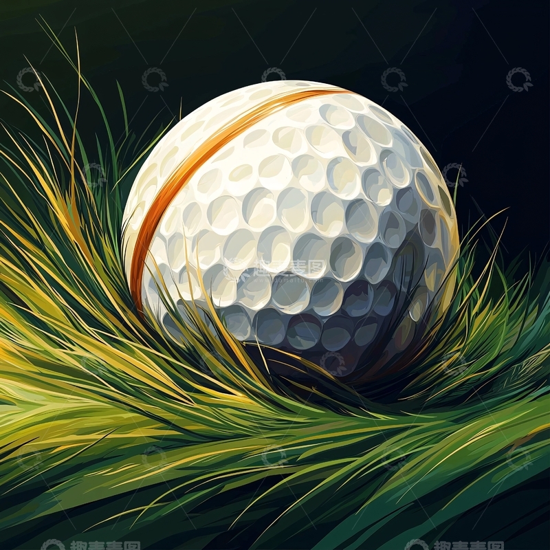 高清大图下载【趣麦麦图】高尔夫球在草地上