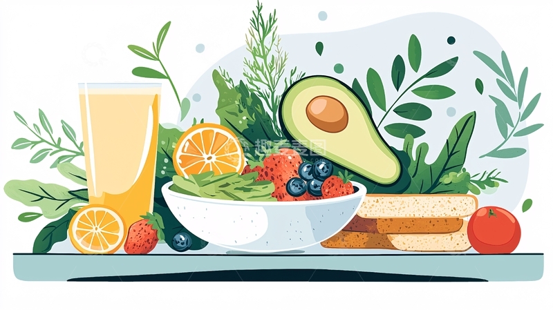 高清大图下载【趣麦麦图】健康食品组合