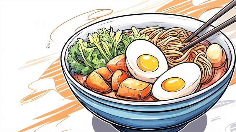 高清大图下载【趣麦麦图】美食简笔画高清图片