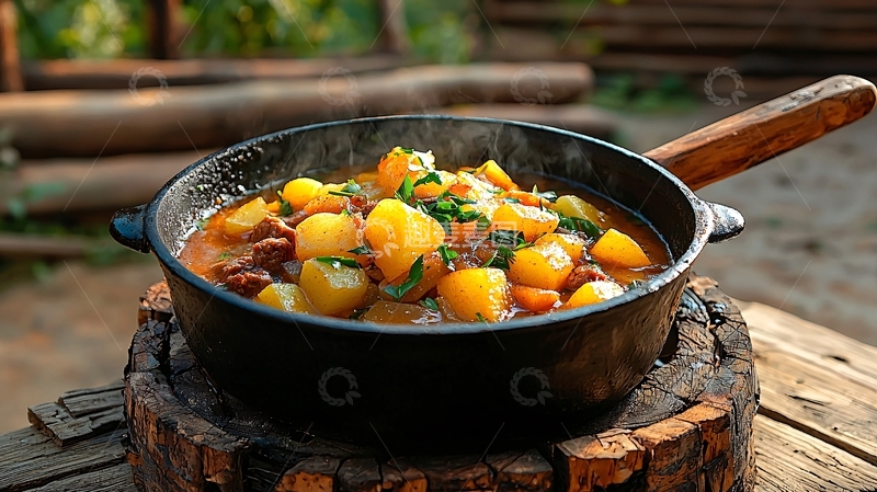 高清大图下载【趣麦麦图】锅里的炖菜高清图片